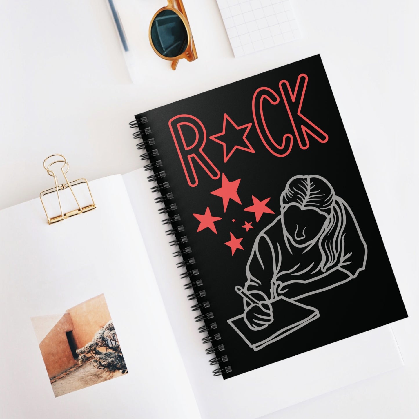 Rock Star Spiral Notebook - Ruled Line